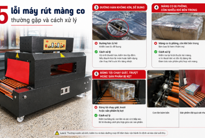 Hình ảnh 5 Lỗi thường gặp khi vận hành máy rút màng co và cách xử lý 