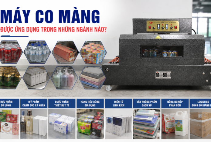 Hình ảnh Máy co màng được ứng dụng trong những ngành nào?