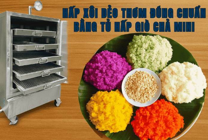 Hấp Xôi Dẻo Thơm Đúng Chuẩn Bằng Tủ Hấp Giò Chả Mini