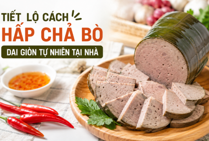 Hình ảnh Tiết Lộ Cách Hấp Chả Bò Dai Giòn Tự Nhiên Tại Nhà
