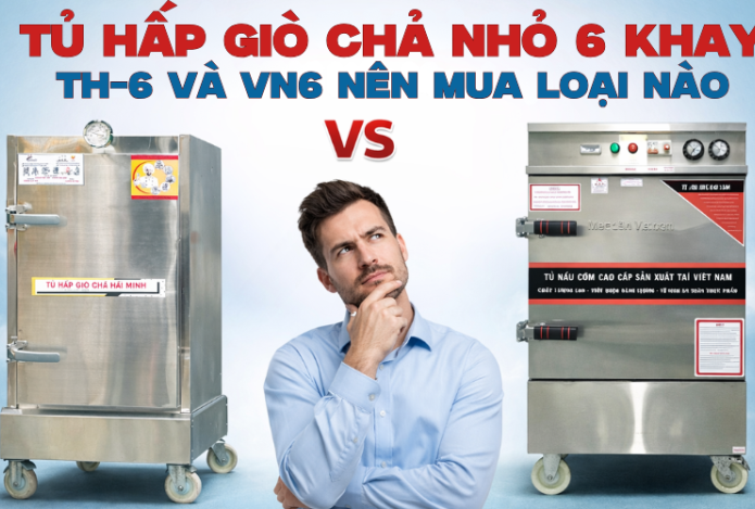 Tủ Hấp Giò Chả Nhỏ 6 Khay TH-6 Và VN6 Nên Mua Loại Nào?