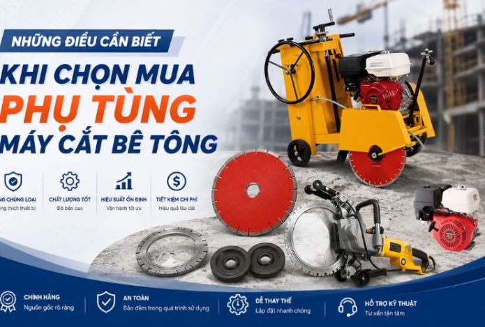 Những điều cần biết khi chọn mua phụ tùng máy cắt bê tông