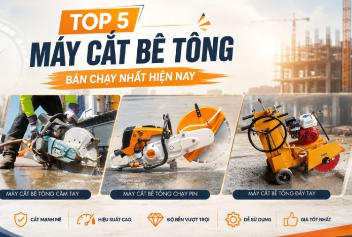 Top 5 máy cắt bê tông bán chạy nhất hiện nay