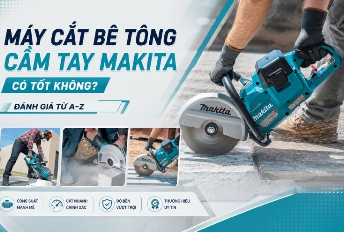 Hình ảnh Máy cắt bê tông cầm tay makita có tốt không? Đánh giá từ A–Z