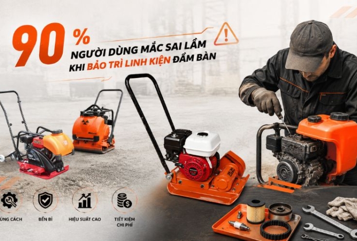90% Người dùng mắc sai lầm khi bảo trì linh kiện đầm bàn