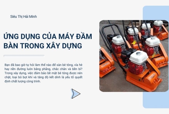 Hình ảnh Ứng dụng của máy đầm bàn trong xây dựng