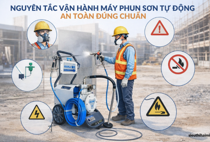 Nguyên tắc vận hành máy phun sơn tự động an toàn đúng chuẩn