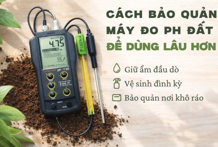 Hình ảnh Cách Bảo Quản Máy Đo pH Đất Để Dùng Lâu Hơn