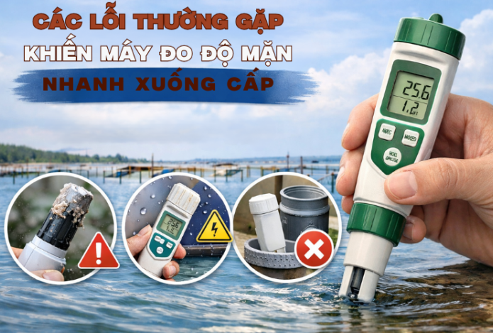 Các Lỗi Thường Gặp Khiến Máy Đo Độ Mặn Nhanh Xuống Cấp