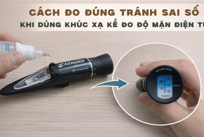 Cách đo  tránh sai số khi dùng khúc xạ kế độ mặn điện tử