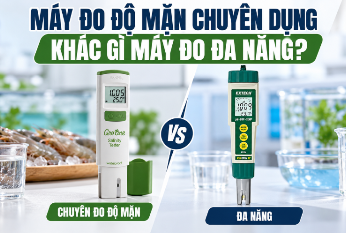 Máy đo độ mặn chuyên dụng khác gì máy đo đa năng?