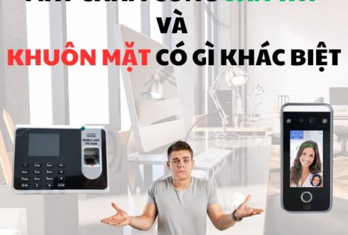Hình ảnh Máy Chấm Công Vân Tay Và Khuôn Mặt Có Gì Khác Biệt?