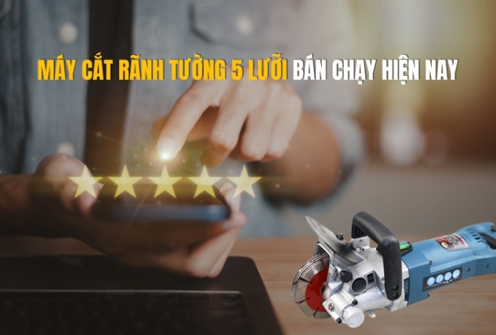 Hình ảnh Máy Cắt Rãnh Tường 5 Lưỡi Bán Chạy Hiện Nay