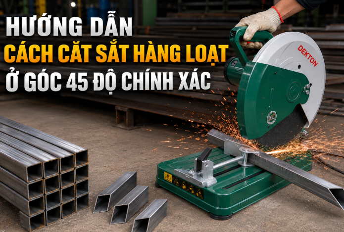 Hướng dẫn cách cắt sắt hàng loạt ở góc 45 độ chính xác 