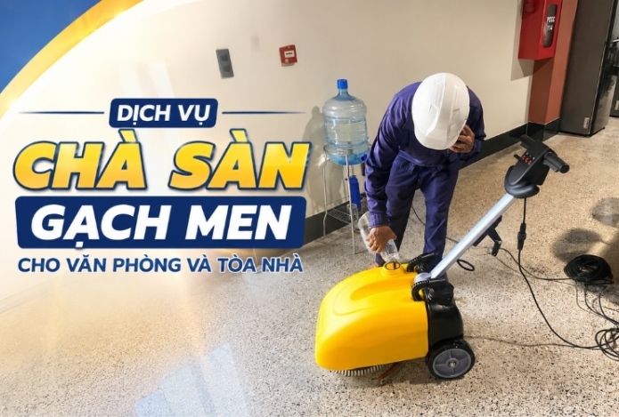 Dịch vụ chà sàn gạch men cho văn phòng và tòa nhà