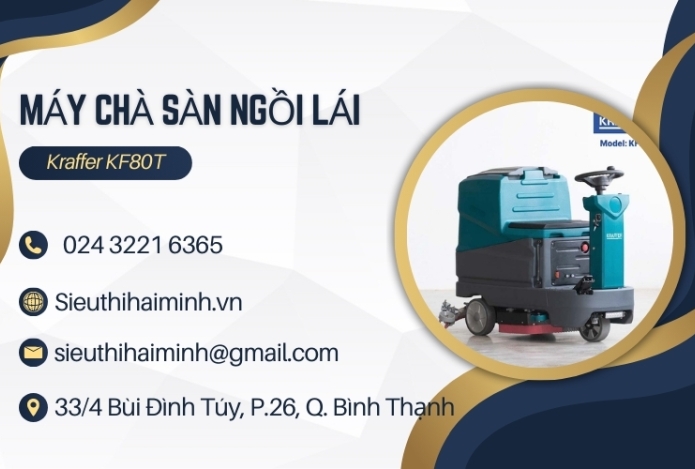 Hình ảnh Hướng Dẫn Sử Dụng Máy Chà Sàn Ngồi Lái Kraffer KF80T