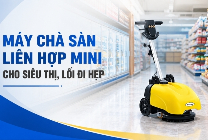 Máy Chà Sàn Liên Hợp Mini Cho Siêu Thị, Lối Đi Hẹp