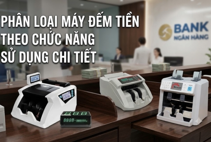 Hình ảnh Phân loại máy đếm tiền theo chức năng sử dụng