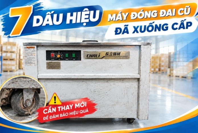 7 Dấu Hiệu Máy Đóng Đai Cũ Đã Xuống Cấp