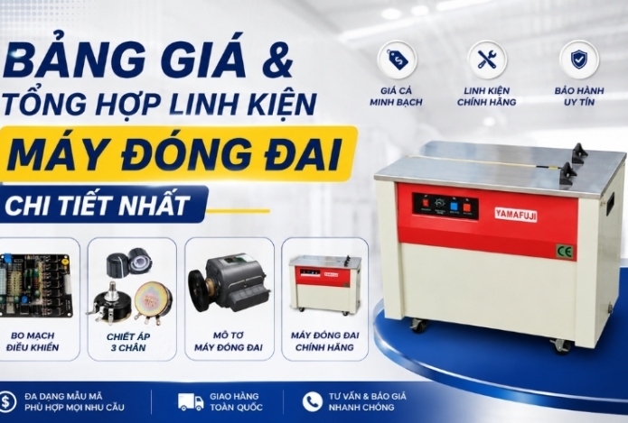 Hình ảnh Bảng giá & tổng hợp linh kiện máy đóng đai chi tiết nhất