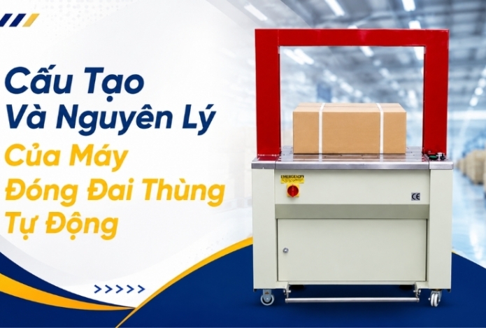 Cấu Tạo Và Nguyên Lý Của Máy Đóng Đai Thùng Tự Động