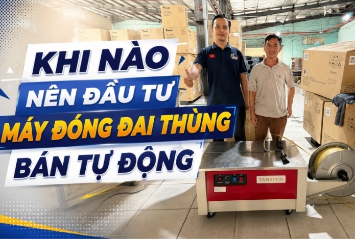 Khi Nào Nên Đầu Tư Máy Đóng Đai Thùng Bán Tự Động