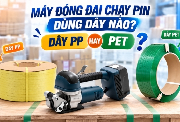Máy Đóng Đai Chạy Pin Dùng Dây Nào? Dây PP Hay PET?