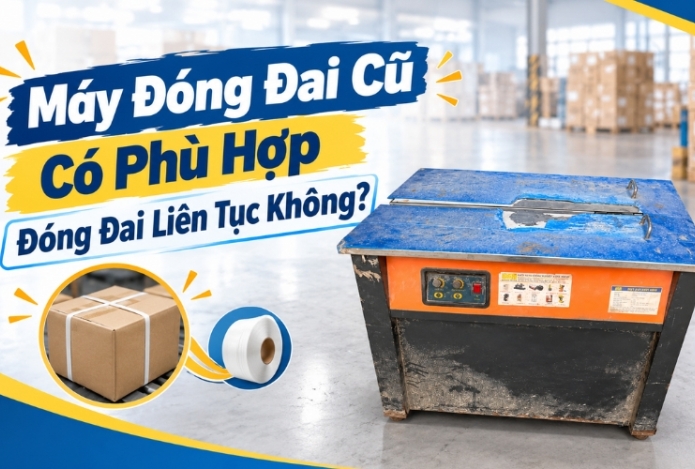 Máy Đóng Đai Cũ Có Phù Hợp Đóng Đai Liên Tục Không?
