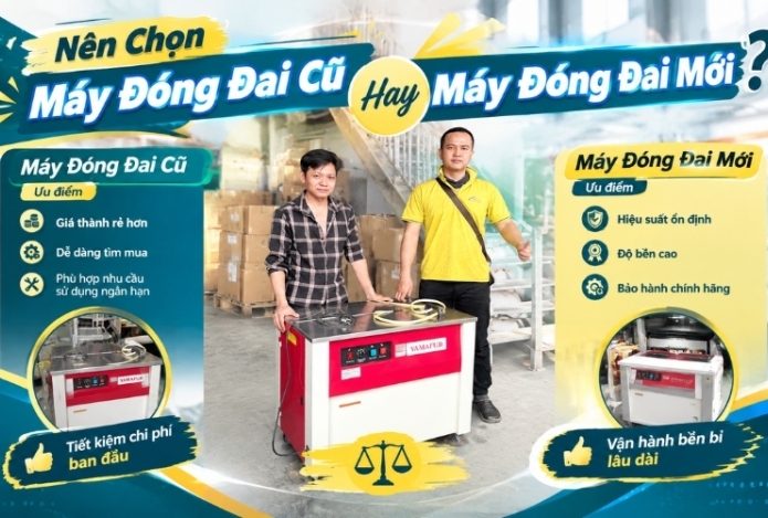 Nên Chọn Máy Đóng Đai Cũ Hay Máy Đóng Đai Mới?