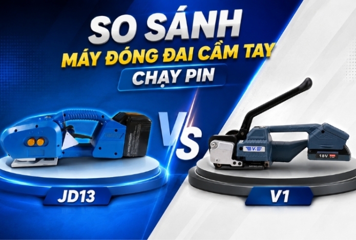 Hình ảnh So Sánh Máy Đóng Đai Cầm Tay JH16 Và DD19A