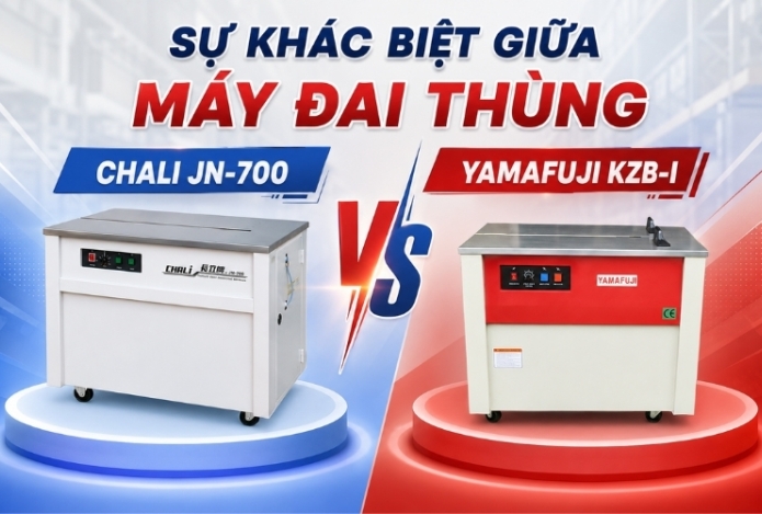 Sự khác biệt giữa máy đai thùng Chali JN-700 và Yamafuji KZB-I