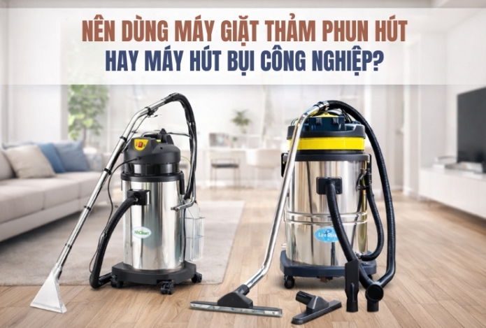 Hình ảnh Nên Dùng Máy Giặt Thảm Phun Hút Hay Máy Hút Bụi Công Nghiệp