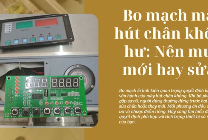 Bo mạch máy hút chân không hư: Nên mua mới hay sửa?