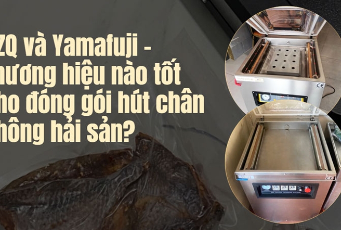 Hình ảnh DZQ và Yamafuji - Thương hiệu nào tốt cho đóng gói hút chân không hải sản?