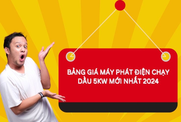 Hình ảnh Bảng Giá Máy Phát Điện Chạy Dầu 5kw Mới Nhất 2024