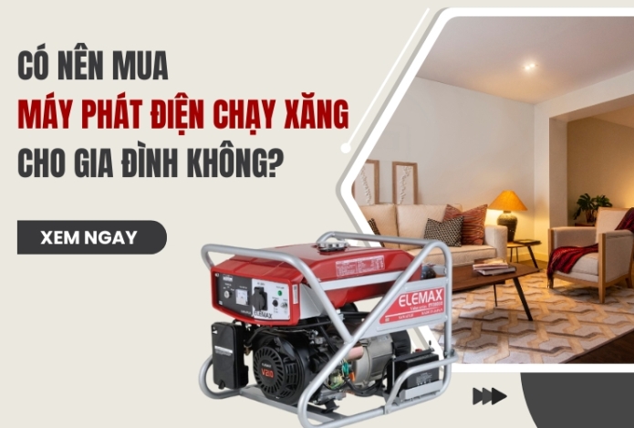 Hình ảnh Có Nên Mua Máy Phát Điện Chạy Xăng Cho Gia Đình Không?