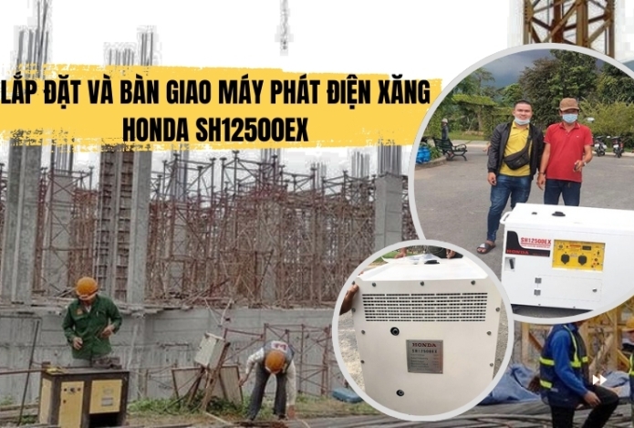 Hình ảnh Lắp Đặt Và Bàn Giao Máy Phát Điện Xăng Honda SH12500EX