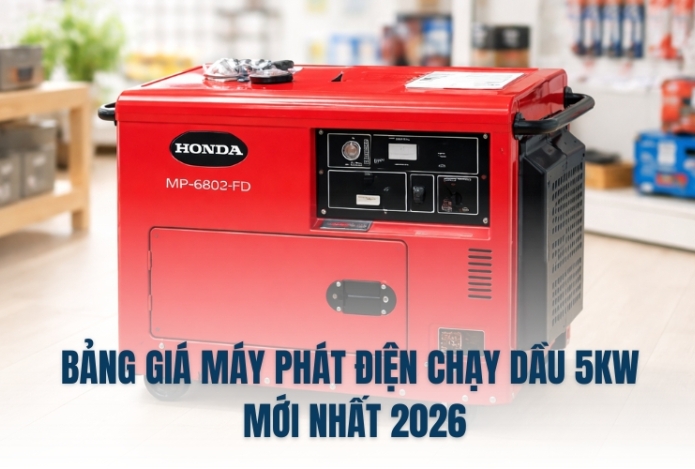 Hình ảnh Bảng Giá Máy Phát Điện Chạy Dầu 5kw Mới Nhất