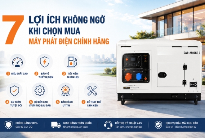 Hình ảnh 7 lợi ích không ngờ khi chọn mua máy phát điện chính hãng