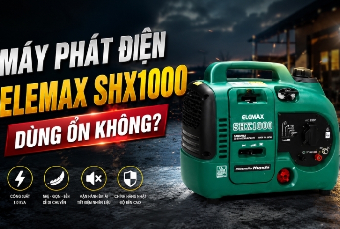 Máy phát điện ELEMAX SHX1000 dùng ổn không?