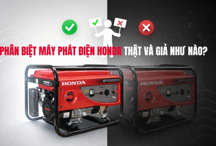 Hình ảnh Phân Biệt Máy Phát Điện Honda Thật Và Giả Như Nào?