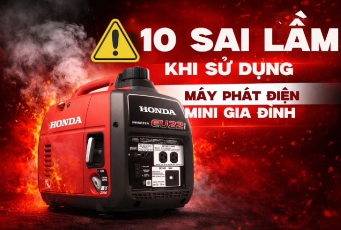 10 Sai Lầm Khi Sử Dụng Máy Phát Điện Mini Gia Đình