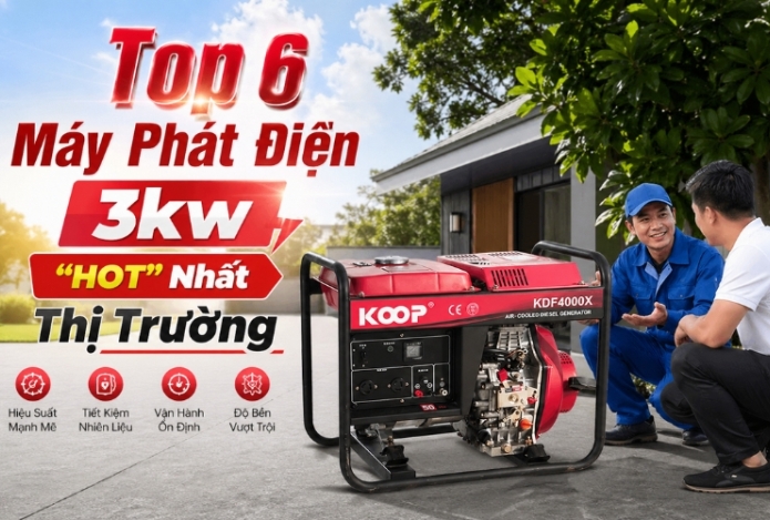 Hình ảnh Top 6 Máy Phát Điện 3kw “HOT” Nhất Thị Trường