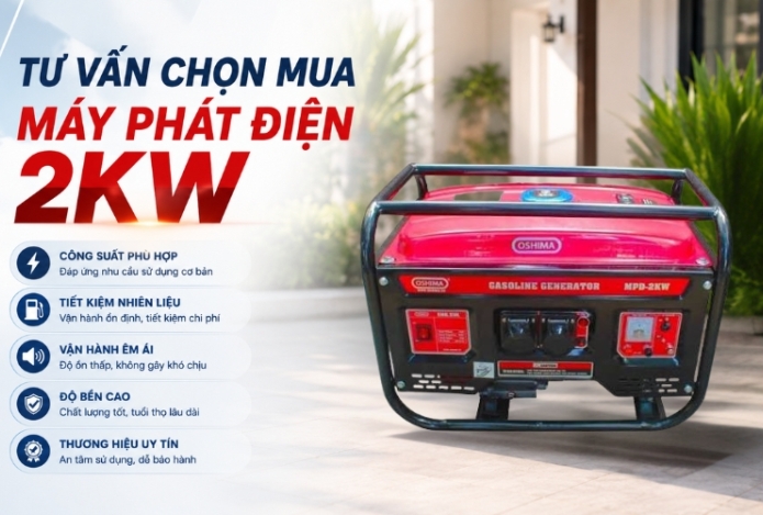 Hình ảnh Tư vấn chọn mua máy phát điện 2kw phù hợp với nhu cầu
