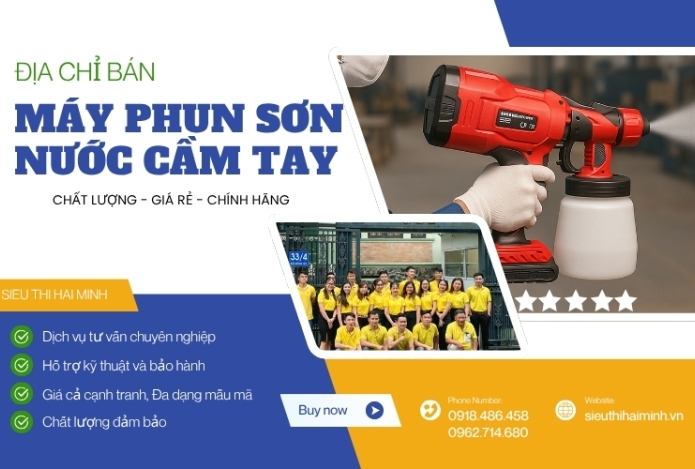 Hình ảnh Địa chỉ bán máy phun sơn nước cầm tay chất lượng giá rẻ