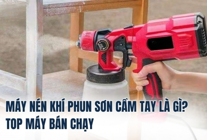 Hình ảnh Máy Nén Khí Phun Sơn Cầm Tay Là Gì? Top Máy Bán Chạy