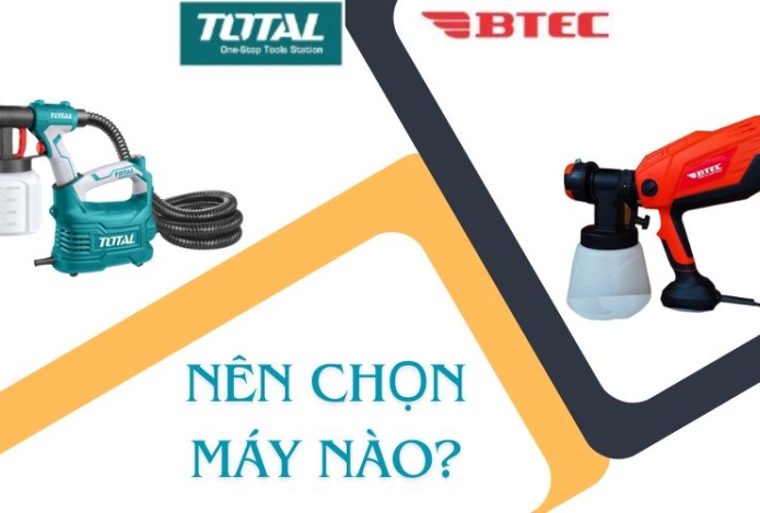 Hình ảnh Máy Phun Sơn Cầm Tay Btec Và Total Con Nào Hơn?
