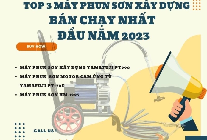 Hình ảnh Top 3 máy phun sơn xây dựng bán chạy nhất năm 2025