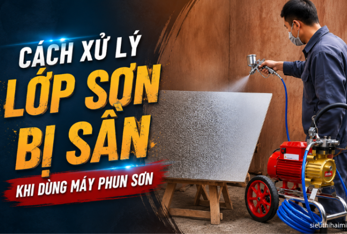 Cách xử lý lớp sơn bị sần, không mịn khi dùng máy phun sơn