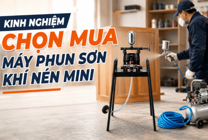 Kinh nghiệm chọn mua máy phun sơn khí nén mini chất lượng